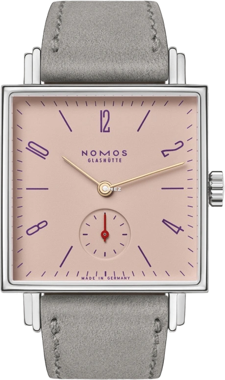 Nomos Glashütte,Tetra 29.50x29.50mm,29.50x29.50mm,Stainless Steel,Pink,Handwound,43hours,In-house Caliber,497