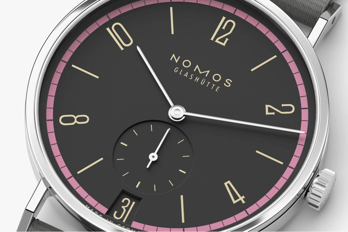 Nomos Glashütte,Tangente 37.50mm,37.50mm,Stainless Steel,Black,Handwound,Big Date,42hours,179,179.S19
