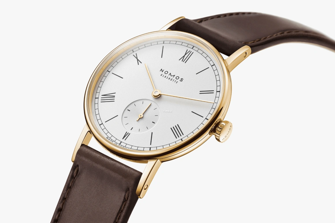Nomos Glashütte,Ludwig 35mm,35mm,Yellow Gold,Silver White,Handwound,53hours,In-house Caliber,212