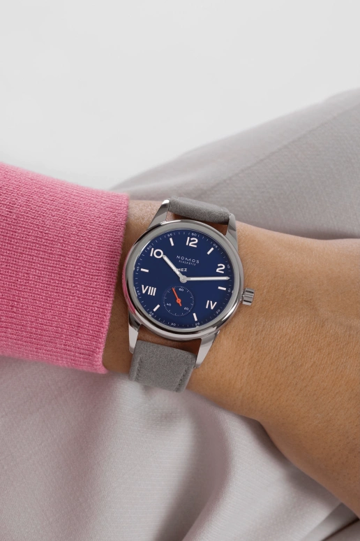 Nomos Glashütte,Club 36mm,36mm,Stainless Steel,Blue,Handwound,43hours,In-house Caliber,719,719.GB