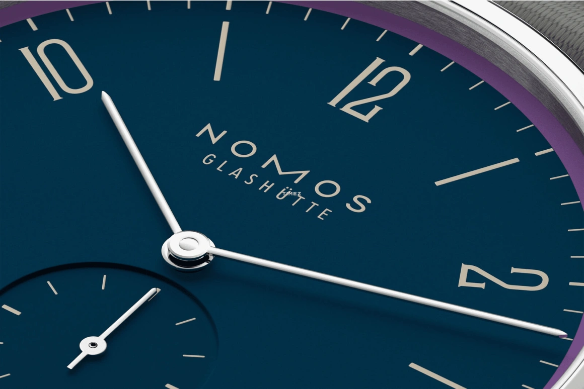 Nomos Glashütte,Tangente 37.50mm,37.50mm,Stainless Steel,Blue,Handwound,Big Date,42hours,179,179.S31