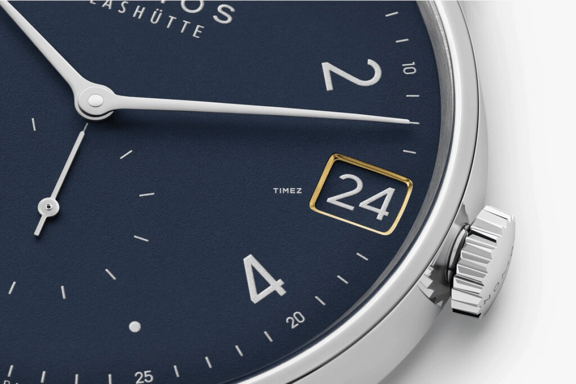 Nomos Glashütte,Minimatik 39.50mm,39.50mm,Stainless Steel,Blue,Handwound,Day,52hours,1252