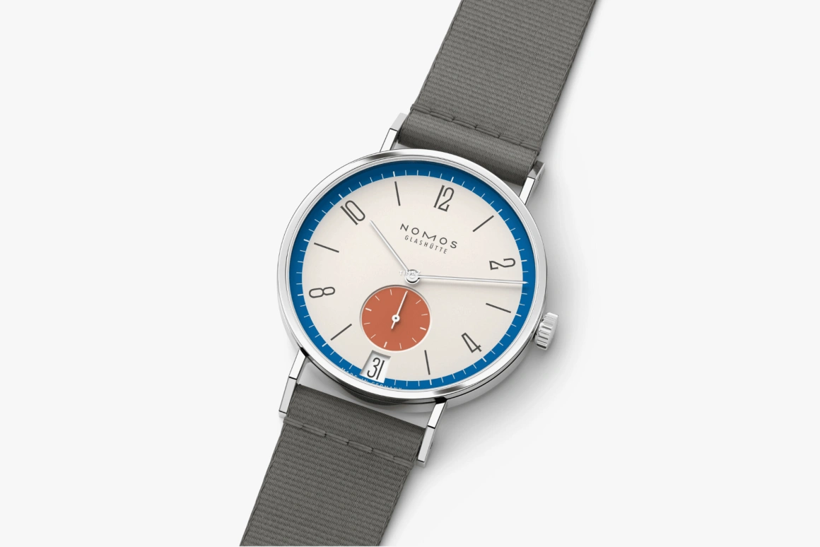 Nomos Glashütte,Tangente 37.50mm,37.50mm,Stainless Steel,Cream,Handwound,Big Date,42hours,179,179.S1