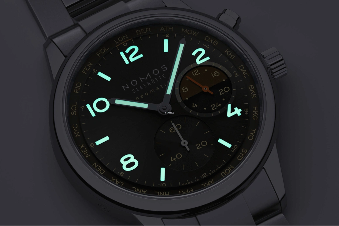 Nomos Glashütte,Club 40mm,40mm,Stainless Steel,Black,Automatic,Chronograph,Dule Time,World Time,Day / Night Indication,42hours,In-house Caliber,790,790.S8