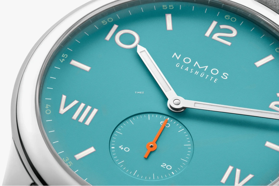 Nomos Glashütte,Club 38.50mm,38.50mm,Stainless Steel,Blue,Handwound,53hours,In-house Caliber,724,724.GB