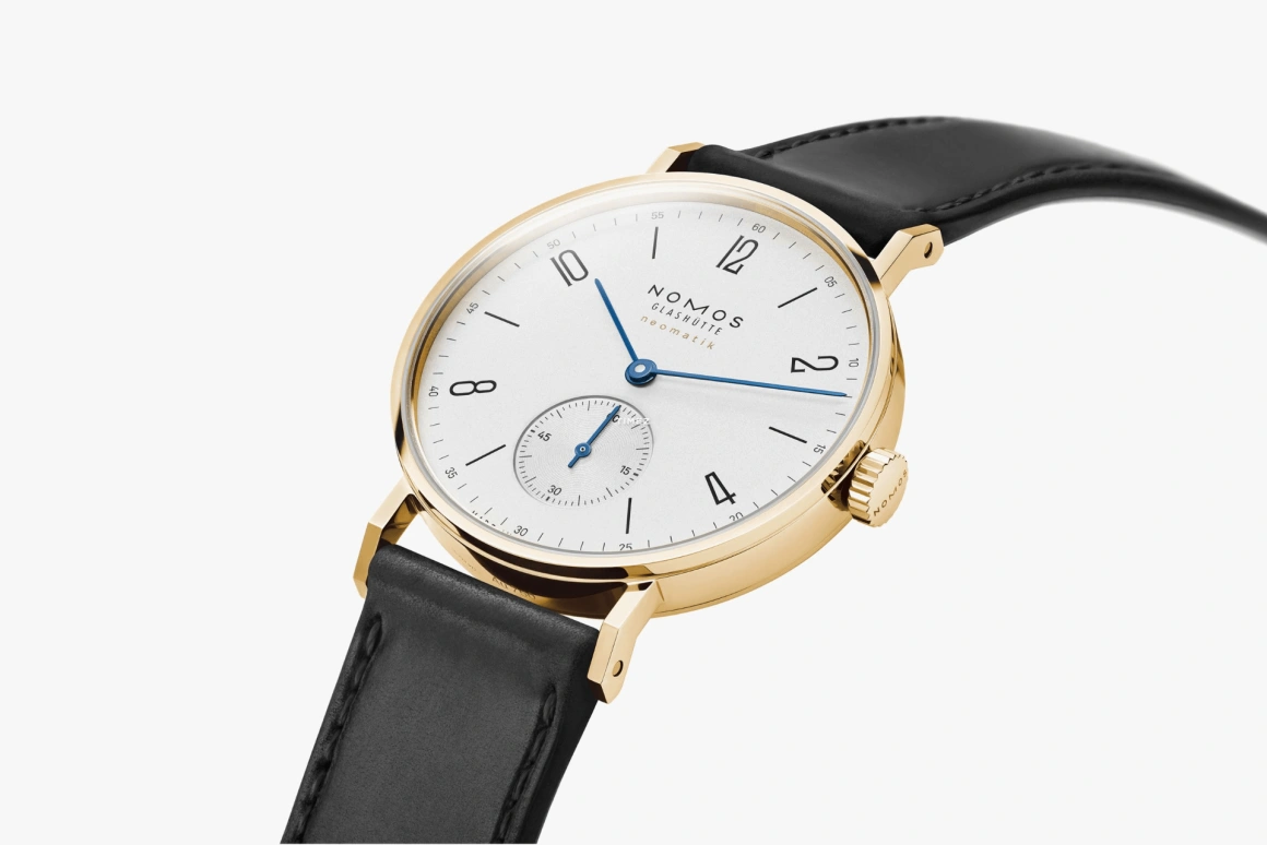 Nomos Glashütte,Tangente 35mm,35mm,Yellow Gold,Silver White,Automatic,42hours,In-house Caliber,161