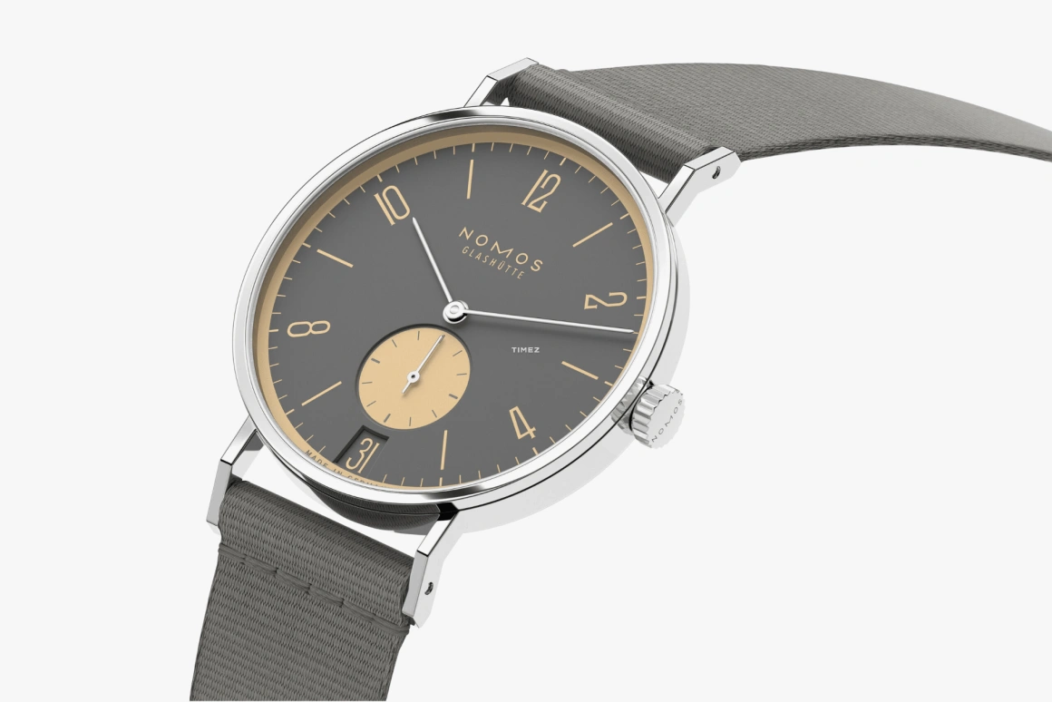 Nomos Glashütte,Tangente 37.50mm,37.50mm,Stainless Steel,Grey,Handwound,Big Date,42hours,179,179.S20