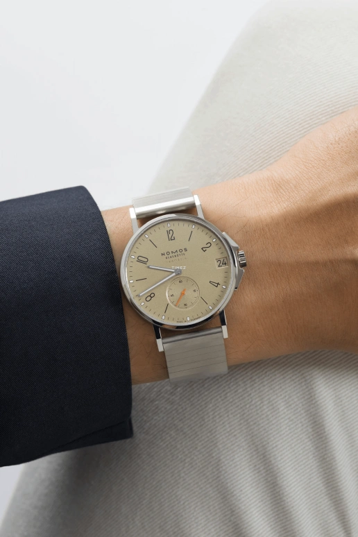 Nomos Glashütte,Ahoi 38.50mm,38.50mm,Stainless Steel,Sand,Automatic,Day,42hours,527