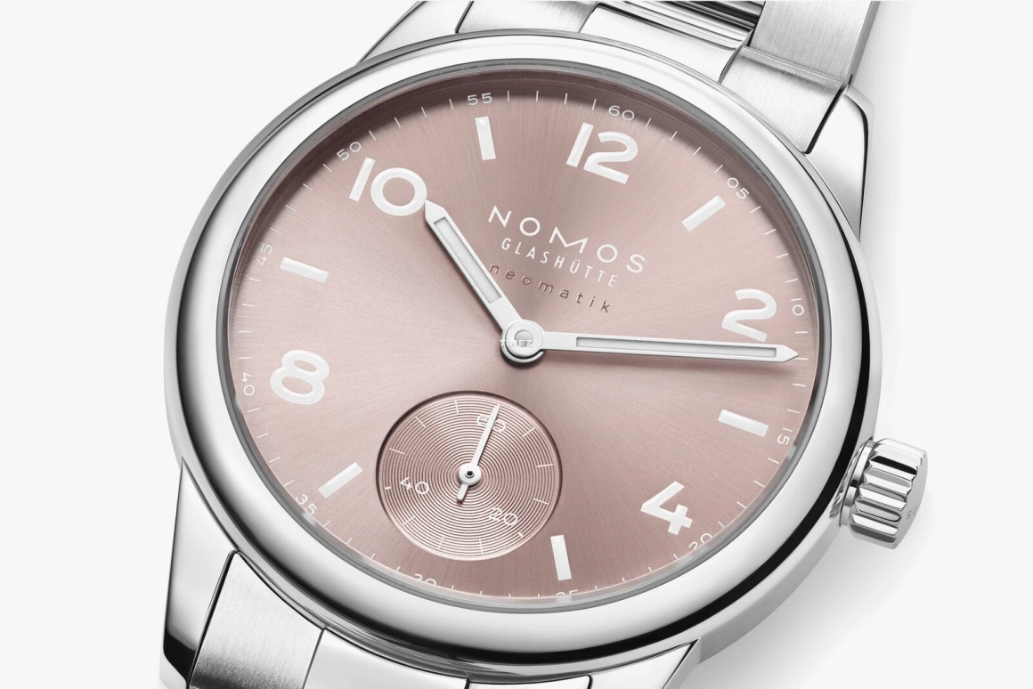 Nomos Glashütte,Club 34mm,34mm,Stainless Steel,Rose,Pink,Automatic,42hours,In-house Caliber,756,756.SB