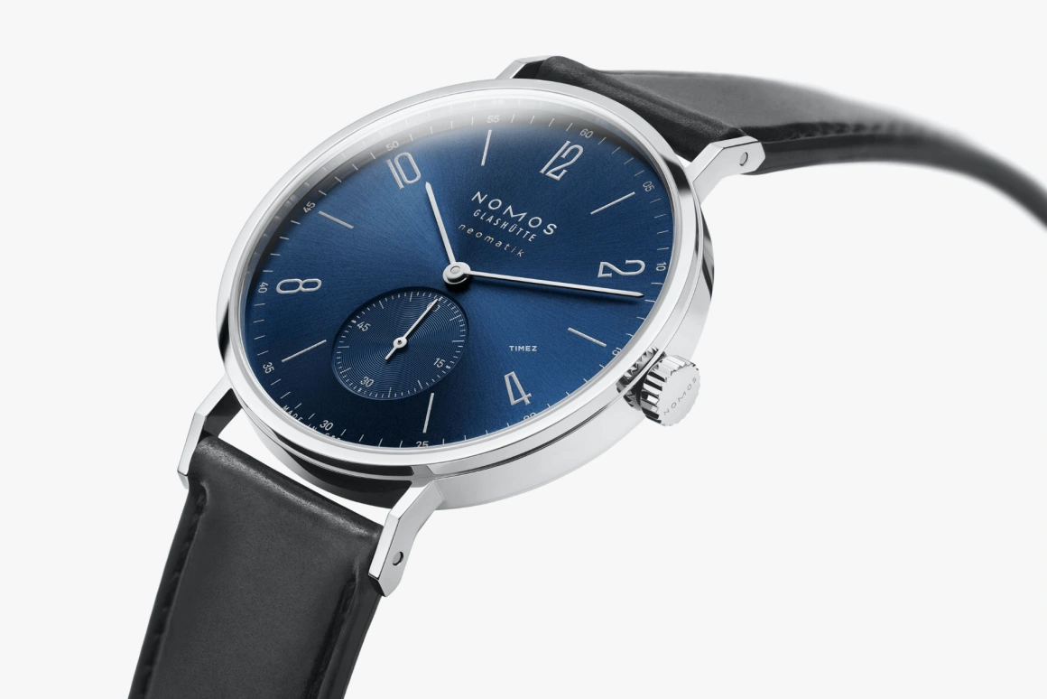 Nomos Glashütte,Tangente 38.50mm,38.50mm,Stainless Steel,Blue,Automatic,Day,42hours,146