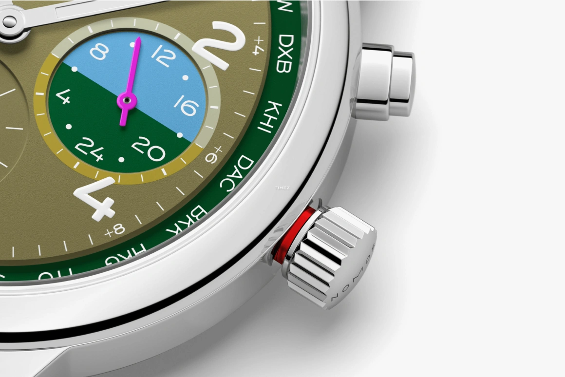 Nomos Glashütte,Club 40mm,40mm,Stainless Steel,Olive Green,Automatic,World Time,Day / Night Indication,790,790.S2