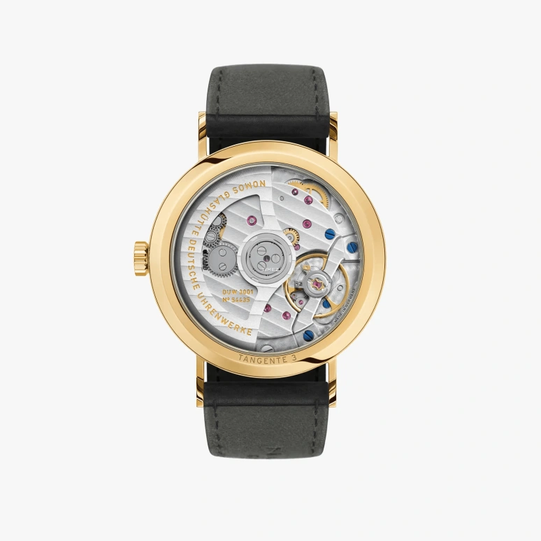 Nomos Glashütte,Tangente 35mm,35mm,Yellow Gold,Black,Automatic,42hours,In-house Caliber,163