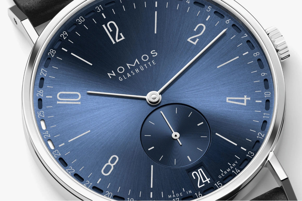Nomos Glashütte,Tangente 37mm,37mm,Stainless Steel,Blue,Handwound,Day,52hours,136