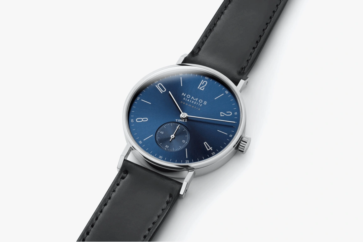 Nomos Glashütte,Tangente 35mm,35mm,Stainless Steel,Blue,Automatic,42hours,In-house Caliber,190
