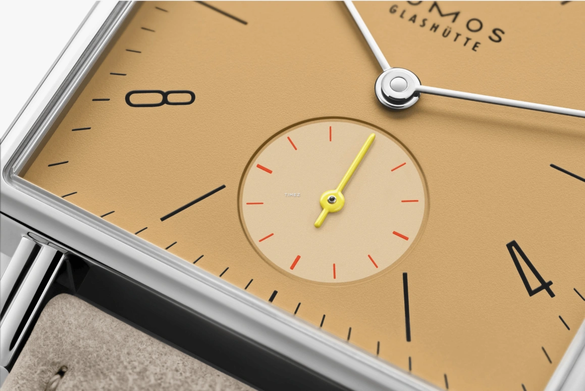 Nomos Glashütte,Tetra 29.50mm,29.50mm,Stainless Steel,Yellow,Handwound,53hours,In-house Caliber,437,437.SB