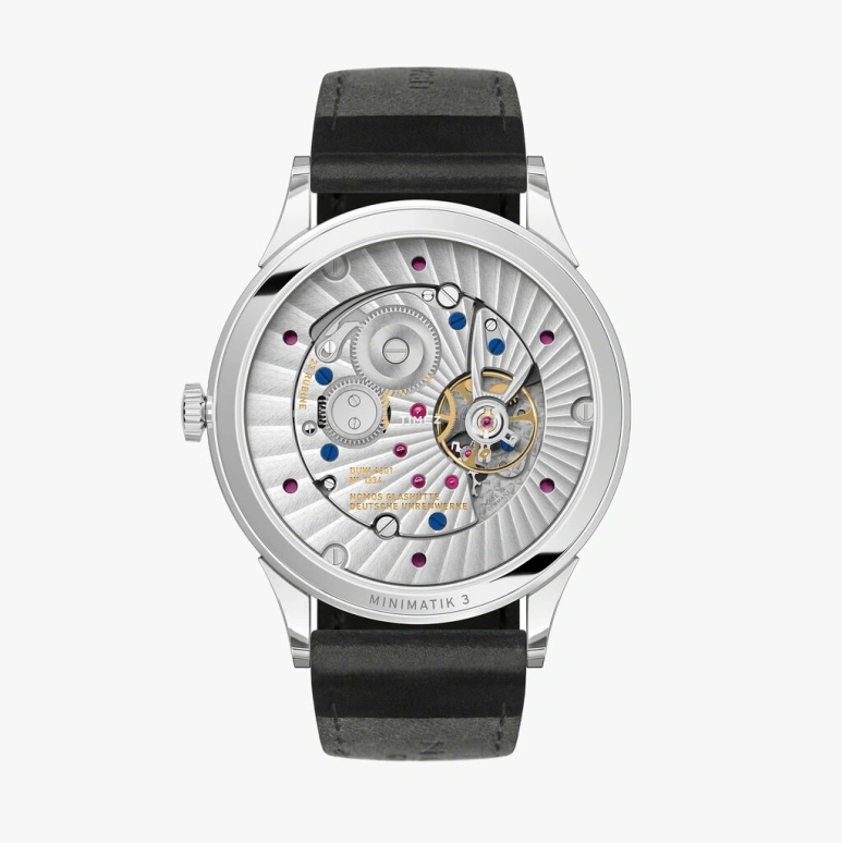 Nomos Glashütte,Minimatik 39.50mm,39.50mm,Stainless Steel,Blue,Handwound,Day,52hours,1252