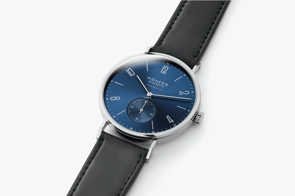 Nomos Glashütte,Tangente 38.50mm,38.50mm,Stainless Steel,Blue,Automatic,42hours,In-house Caliber,145