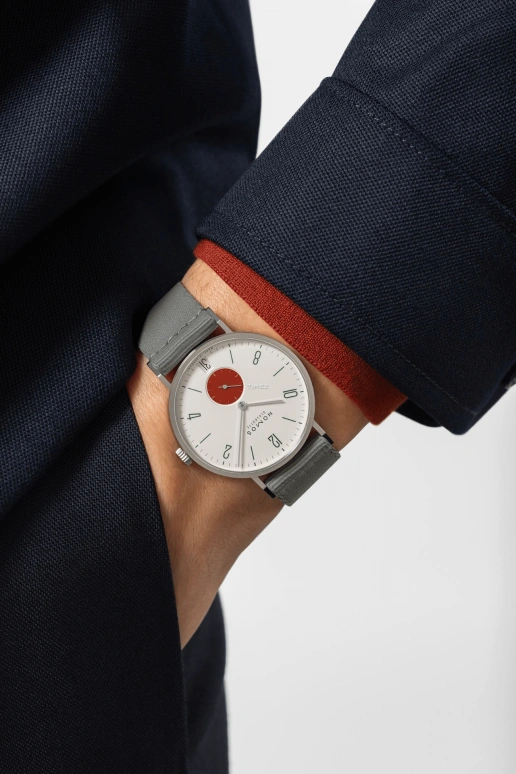 Nomos Glashütte,Tangente 37.50mm,37.50mm,Stainless Steel,Cream white,Handwound,Big Date,42hours,179,179.S3