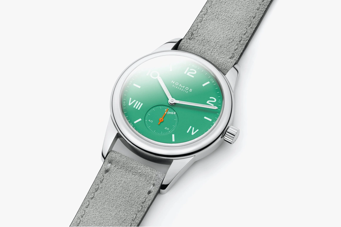Nomos Glashütte,Club 36mm,36mm,Stainless Steel,Green,Handwound,43hours,In-house Caliber,715