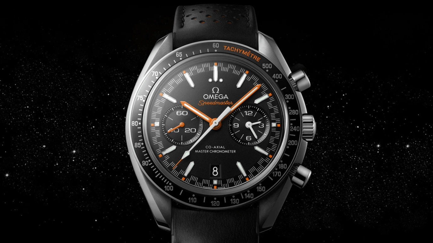 Omega,Speedmaster (Non-Moonwatch) 44.25mm,44.25mm,Stainless Steel,Black,Automatic,Chronograph,Date,Co-Axial Escapement,Column Wheel,60hours,In-house Caliber,329,329.32.44.51.01.001