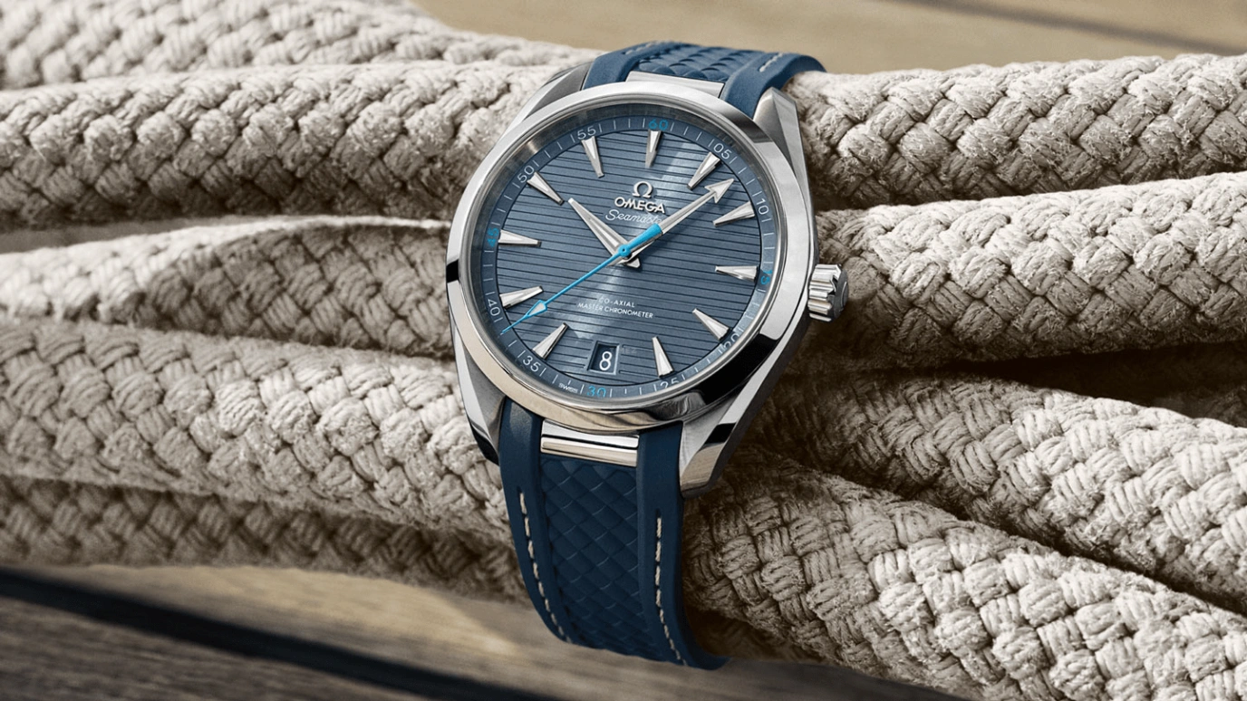 Omega,Aqua Terra 41mm,41mm,Stainless Steel,Blue,Automatic,Date,Co-Axial Escapement,220,220.12.41.21.03.002