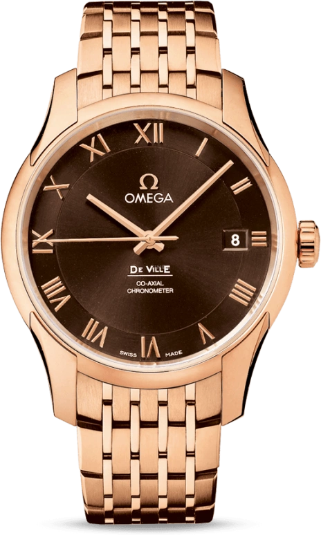 Omega,De Ville 41mm,41mm,Red Gold,Brown,Automatic,Date,Co-Axial Escapement,431,431.50.41.21.13.001