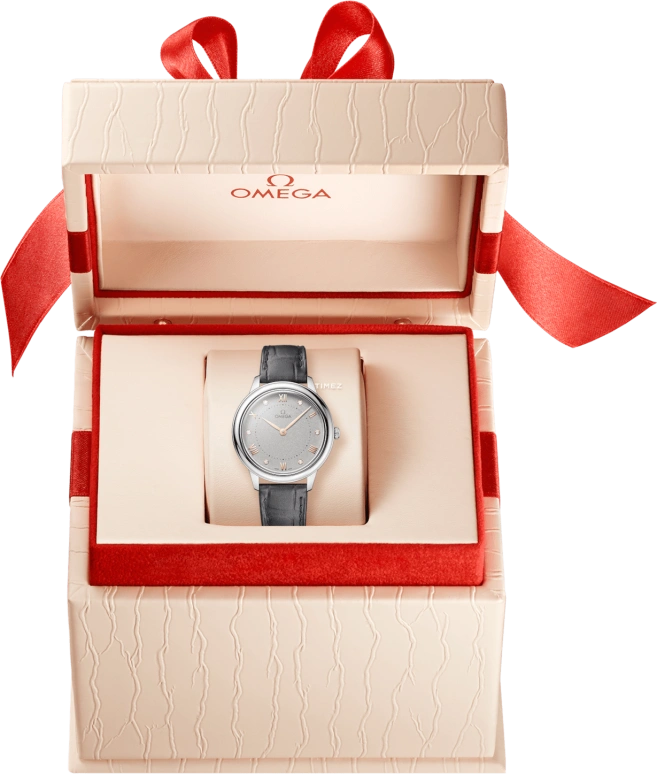 Omega,De Ville 30mm,30mm,Stainless Steel,Grey,Quartz,In-house Caliber,Sapphire,434,434.13.30.60.56.001