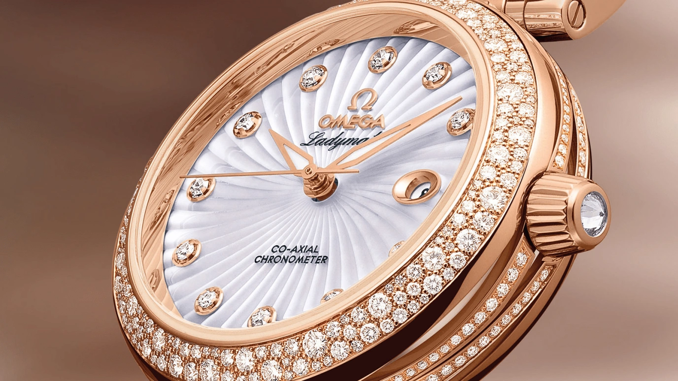 Omega,LadyMatic 34mm,34mm,Red Gold,White,Automatic,Date,Co-Axial Escapement,425,425.65.34.20.55.003