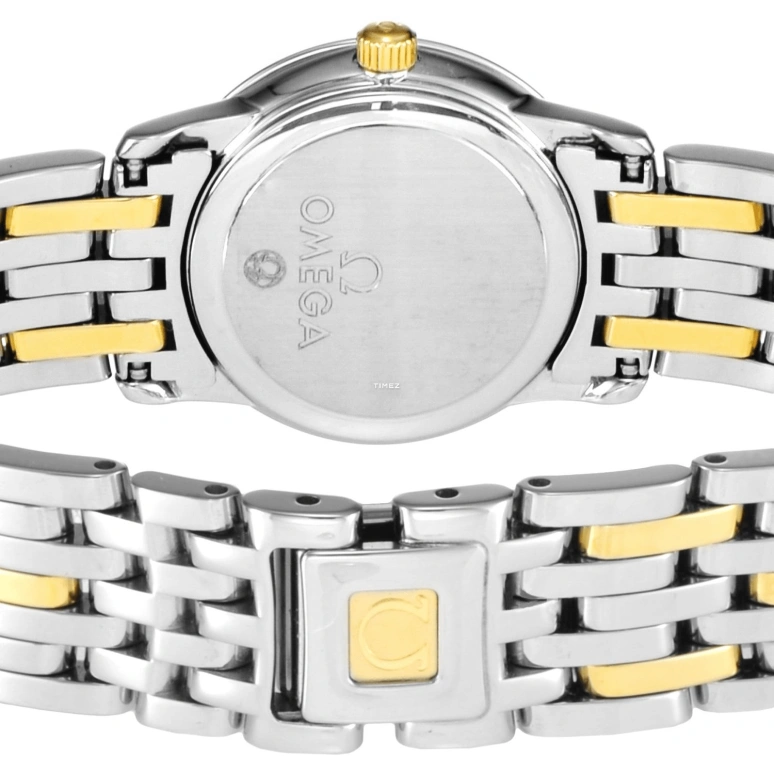 Omega,De Ville 22mm,22mm,Yellow Gold,Stainless Steel,Champagne,Quartz,30000hours,In-house Caliber,4370,4370.16.00
