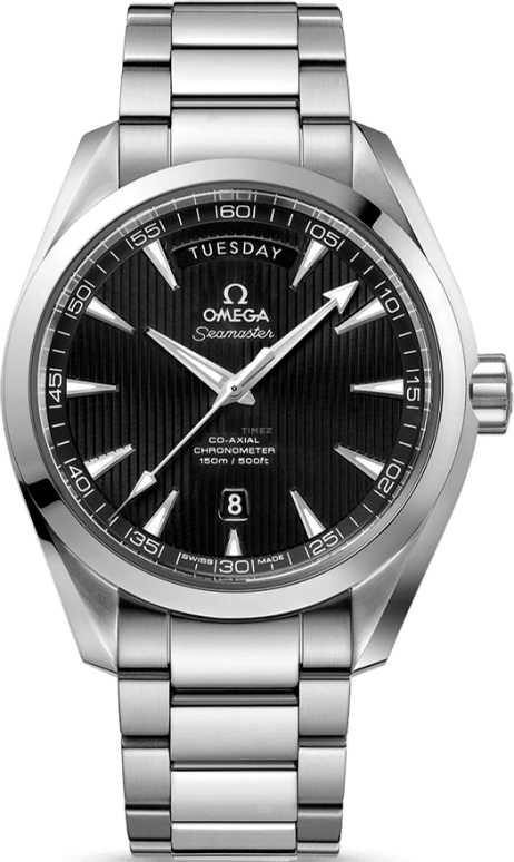 Omega,Aqua Terra 41.50mm,41.50mm,Stainless Steel,Black,Automatic,Date,Day,Co-Axial Escapement,231,231.10.42.22.01.001