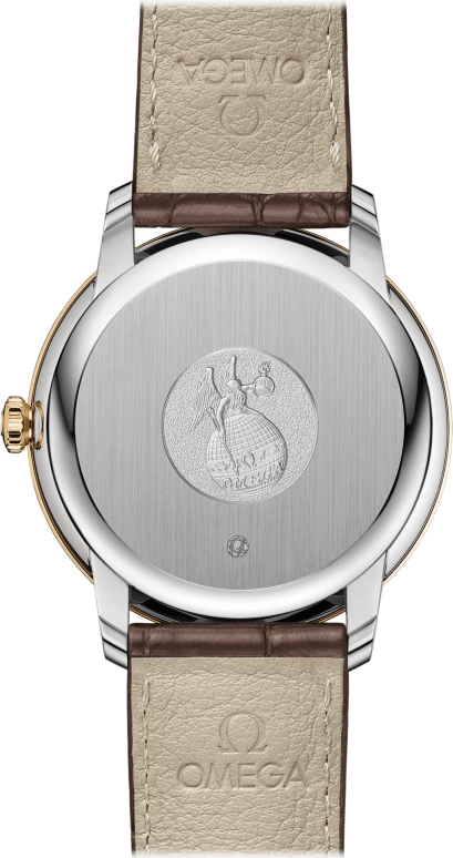 Omega,De Ville 39.50mm,39.50mm,Yellow Gold,Stainless Steel,Champagne,Automatic,Date,Co-Axial Escapement,424,424.23.40.20.58.002