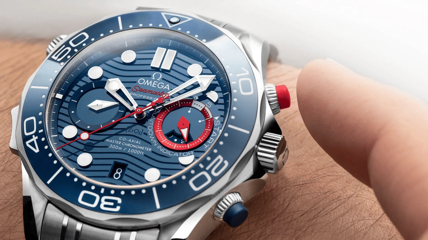 Omega,Seamaster Diver 300M 44mm,44mm,Stainless Steel,Blue,Automatic,Chronograph,Date,Co-Axial Escapement,Column Wheel,60hours,In-house Caliber,210,210.30.44.51.03.002