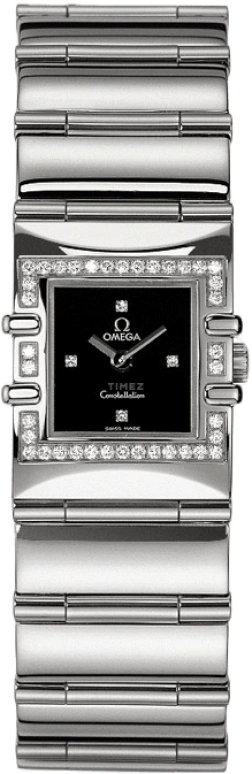 Omega,Constellation 24x19.30mm,24x19.30mm,Stainless Steel,Black,Quartz,30000hours,In-house Caliber,1528,1528.46.00