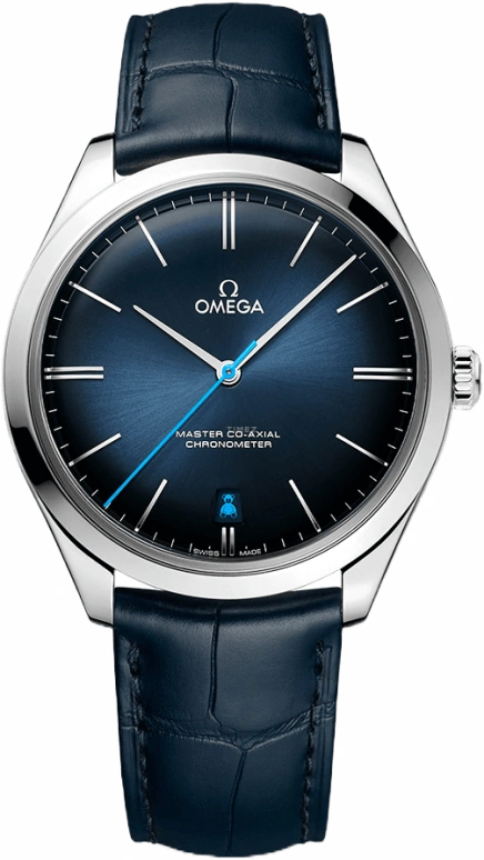 Omega,Trésor 40mm,40mm,Stainless Steel,Blue,Handwound,Date,Co-Axial Escapement,432,432.13.40.21.03.001