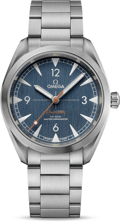 Omega,Railmaster 40mm,40mm,Stainless Steel,Blue,Automatic,Day,Co-Axial Escapement,220,220.10.40.20.03.001