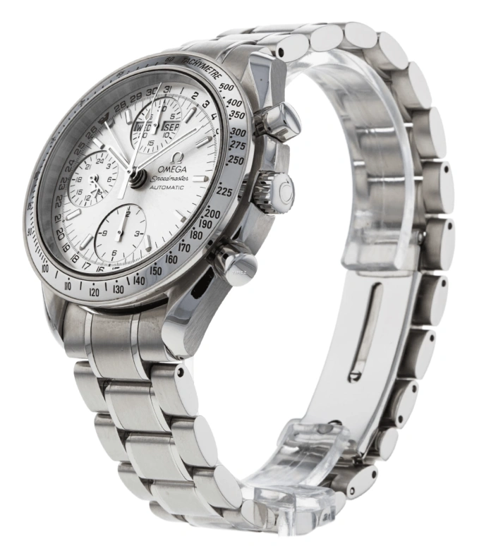 Omega,Speedmaster (Non-Moonwatch) 39mm,39mm,Stainless Steel,Silver,Automatic,Chronograph,Month,Date,Day,42hours,In-house Caliber,3523,3523.30.00