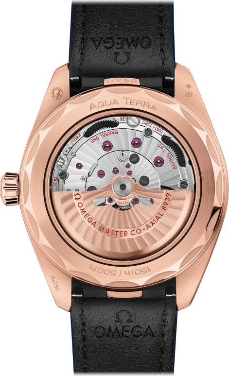 Omega,Aqua Terra 43mm,43mm,Sedna Gold,Silver,Automatic,Date,World Time,Co-Axial Escapement,220,220.53.43.22.02.001