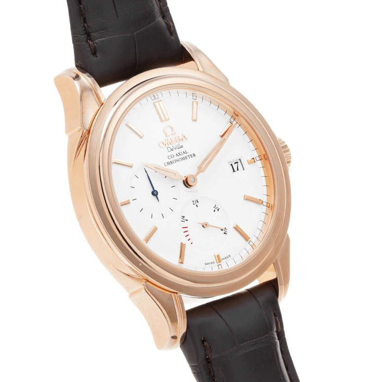 Omega,De Ville 38.70mm,38.70mm,Red Gold,White,Automatic,Day,Power Reserve Indicator,4652,4652.20.32