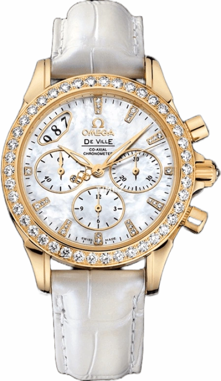 Omega,Specialities 35mm,35mm,Yellow Gold,White,Automatic,Chronograph,Day,422,422.58.35.50.55.001