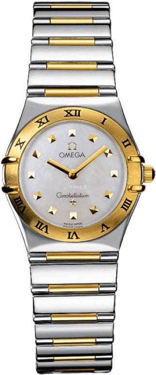 Omega,Constellation 25.50mm,25.50mm,Yellow Gold,Stainless Steel,White,Quartz,30000hours,In-house Caliber,1371,1371.71.00