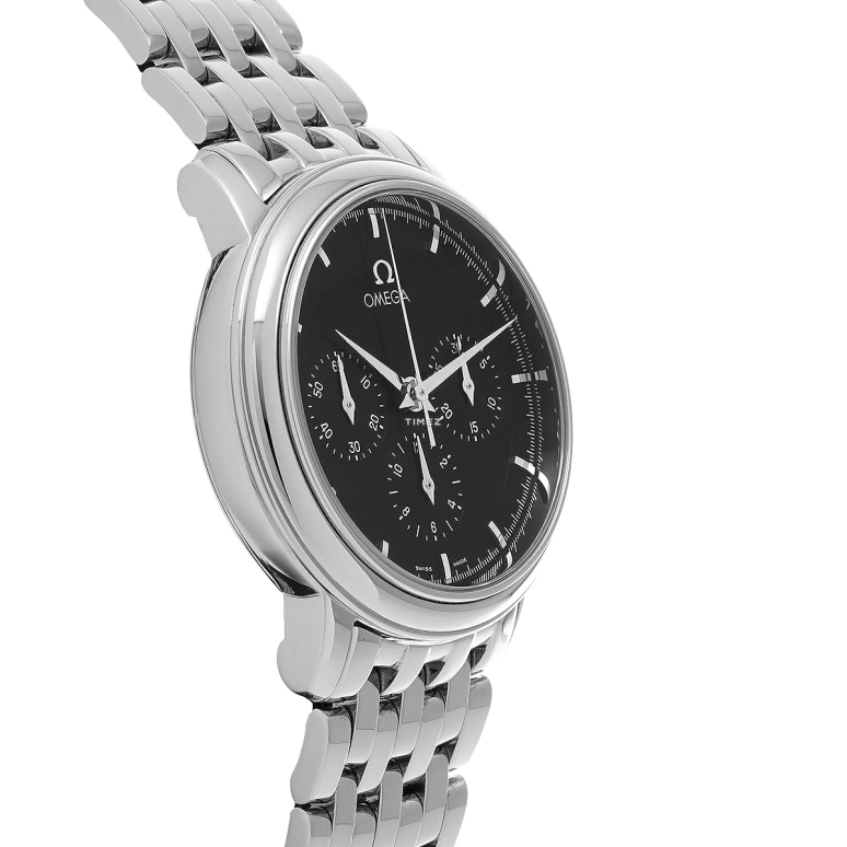 Omega,De Ville 36.10mm,36.10mm,Stainless Steel,Black,Handwound,Chronograph,48hours,4540,4540.51.00