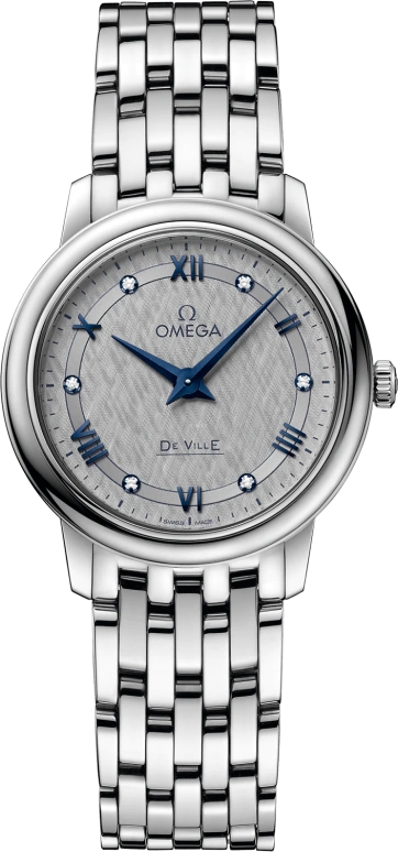 Omega,De Ville 27.40mm,27.40mm,Stainless Steel,Grey,Quartz,30000hours,In-house Caliber,424,424.10.27.60.56.002