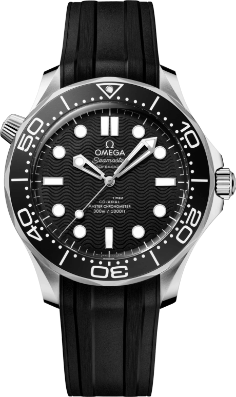 Omega,Seamaster Diver 300M 42mm,42mm,Stainless Steel,Black,Automatic,Anti-magnetic,55hours,210,210.32.42.20.01.003