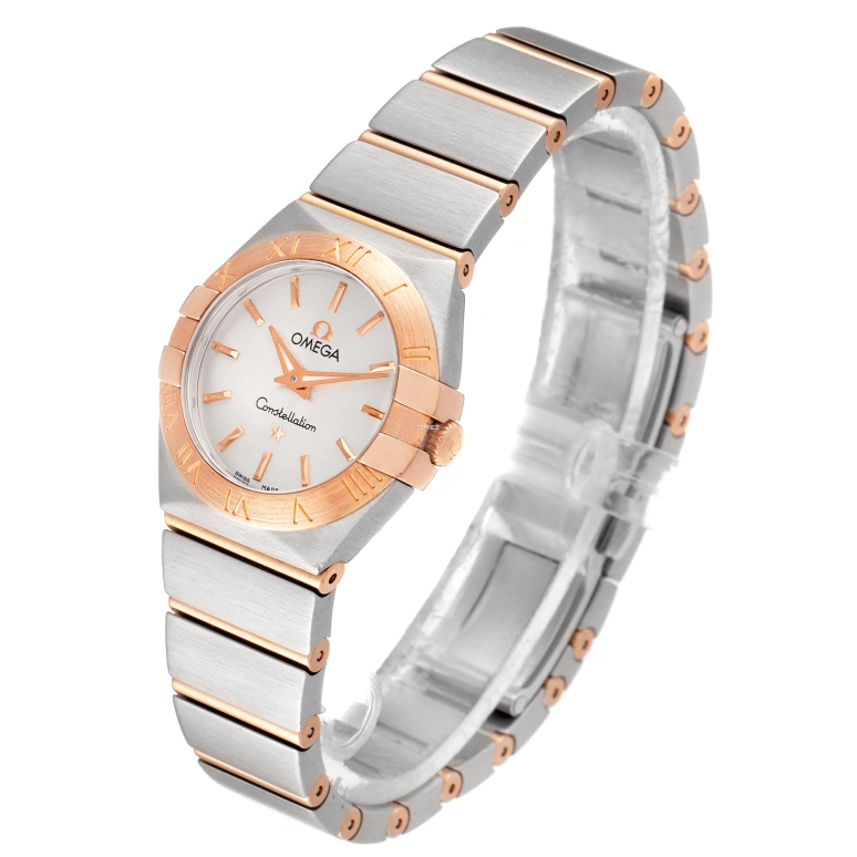 Omega,Constellation 24mm,24mm,Red Gold,Stainless Steel,Silver,Quartz,30000hours,In-house Caliber,123,123.20.24.60.02.001
