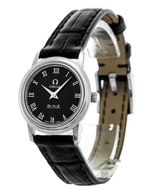 Omega,De Ville 22mm,22mm,Stainless Steel,Black,Quartz,30000hours,In-house Caliber,4870,4870.52.01
