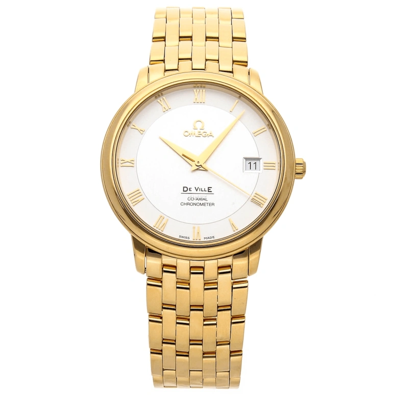 Omega,De Ville 36.50mm,36.50mm,Yellow Gold,Silver,Automatic,Day,48hours,4174,4174.31.00