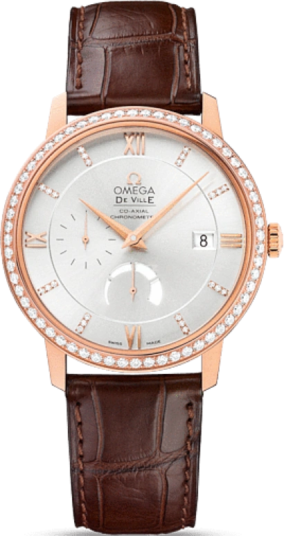 Omega,De Ville 39.50mm,39.50mm,Red Gold,Silver,Automatic,Date,Power Reserve Indicator,Co-Axial Escapement,424,424.58.40.21.52.002