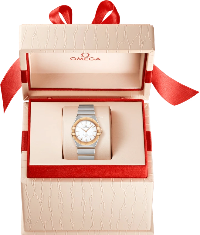 Omega,Constellation 28mm,28mm,Yellow Gold,Stainless Steel,White,Quartz,In-house Caliber,Sapphire,Crystal Glass,131,131.20.28.60.05.002