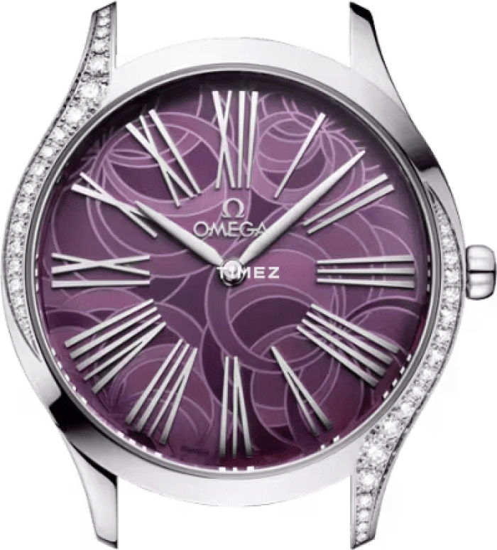 Omega,De Ville 36mm,36mm,Stainless Steel,Purple,Quartz,In-house Caliber,Sapphire,Glass,428,428.18.36.60.10.003