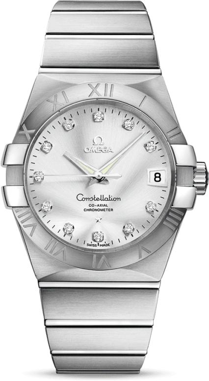 Omega,Constellation 38mm,38mm,Stainless Steel,Silver,Automatic,Date,Co-Axial Escapement,123,123.10.38.21.52.001
